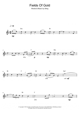 page one of Fields Of Gold (Alto Sax Solo)