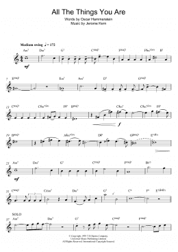 page one of All The Things You Are (Alto Sax Solo)