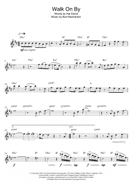 page one of Walk On By (Alto Sax Solo)