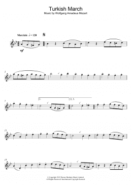 page one of Turkish March (Alto Sax Solo)