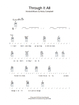 page one of Through It All (Ukulele Chords/Lyrics)