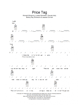 page one of Price Tag (Ukulele Chords/Lyrics)