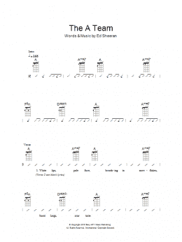 page one of The A Team (Ukulele Chords/Lyrics)