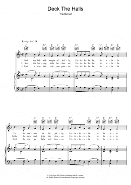 page one of Deck The Halls (Piano, Vocal & Guitar Chords)