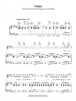 page one of Happy (Piano, Vocal & Guitar Chords)