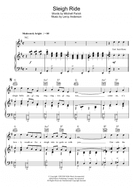 page one of Sleigh Ride (Piano, Vocal & Guitar Chords (Right-Hand Melody))