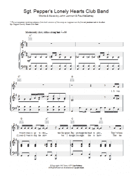 page one of Sgt. Pepper's Lonely Hearts Club Band (Piano, Vocal & Guitar Chords)