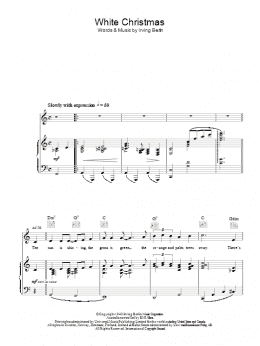 page one of White Christmas (Piano, Vocal & Guitar Chords)