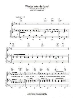 page one of Winter Wonderland (Piano, Vocal & Guitar Chords)