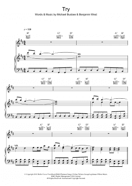 page one of Try (Piano, Vocal & Guitar Chords)