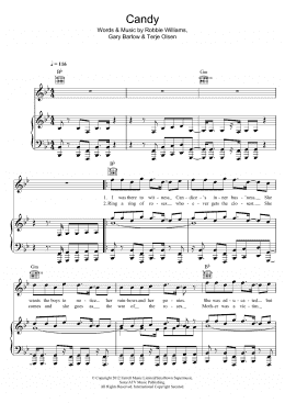 page one of Candy (Piano, Vocal & Guitar Chords)