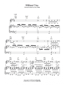 page one of Without You (Piano, Vocal & Guitar Chords)