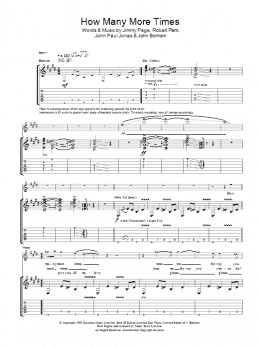 page one of How Many More Times (Guitar Tab)