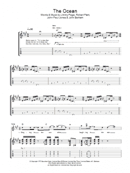 page one of The Ocean (Guitar Tab)