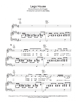 page one of Lego House (Piano, Vocal & Guitar Chords)