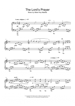 page one of The Lord's Prayer (Piano Solo)