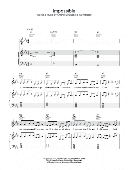 page one of Impossible (Piano, Vocal & Guitar Chords (Right-Hand Melody))