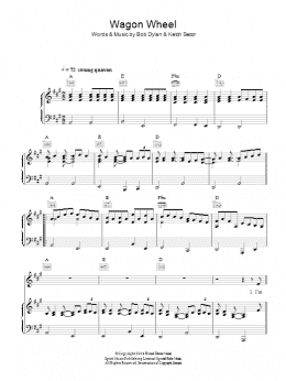 page one of Wagon Wheel (Piano, Vocal & Guitar Chords)