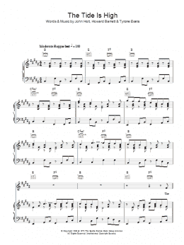 page one of The Tide Is High (Piano, Vocal & Guitar Chords)