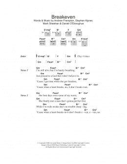 page one of Breakeven (Guitar Chords/Lyrics)