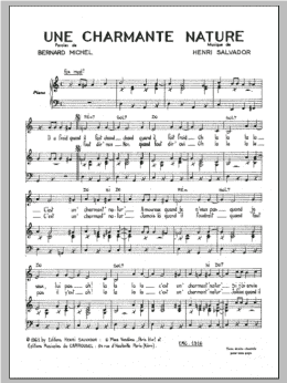 page one of Charmante Nature (Piano & Vocal)