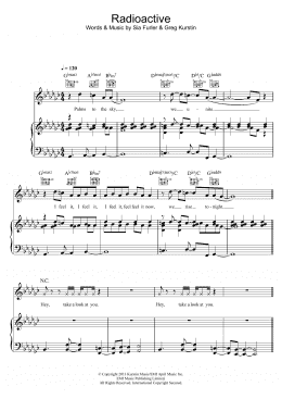 page one of Radioactive (Piano, Vocal & Guitar Chords)