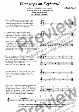 page one of First steps on keyboard No.2