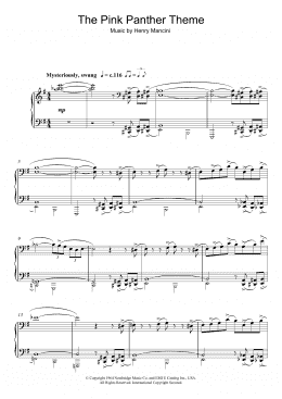 page one of The Pink Panther (Piano Solo)