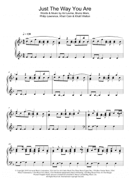 page one of Just The Way You Are (Piano Solo)