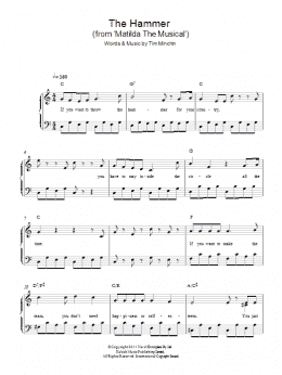 page one of The Hammer ('From Matilda The Musical') (Easy Piano)