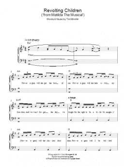 page one of Revolting Children ('From Matilda The Musical') (Easy Piano)