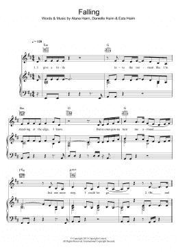 page one of Falling (Piano, Vocal & Guitar Chords)