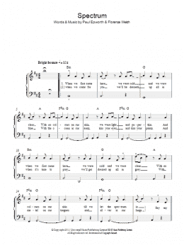 page one of Spectrum (Easy Piano)