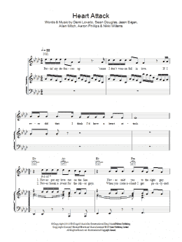 page one of Heart Attack (Piano, Vocal & Guitar Chords)