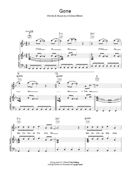 page one of Gone (Piano, Vocal & Guitar Chords)