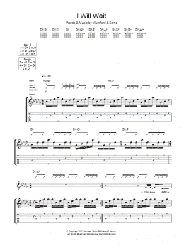 page one of I Will Wait (Guitar Tab)