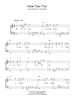 page one of More Than This (Easy Piano)