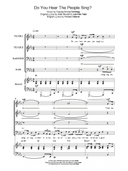 page one of Do You Hear The People Sing? (from Les Miserables) (Piano, Vocal & Guitar Chords)