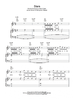 page one of Stars (Piano, Vocal & Guitar Chords)