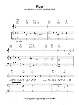 page one of River (Piano, Vocal & Guitar Chords)