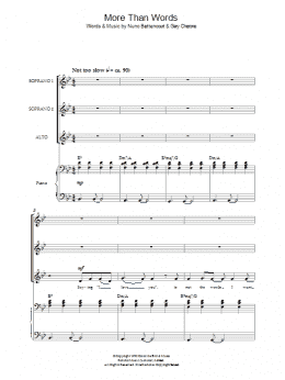 page one of More Than Words (Choir)