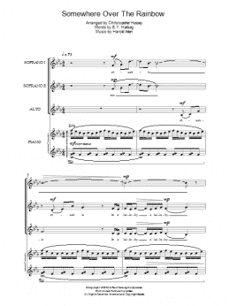 page one of Over The Rainbow (from 'The Wizard Of Oz') (Choir)