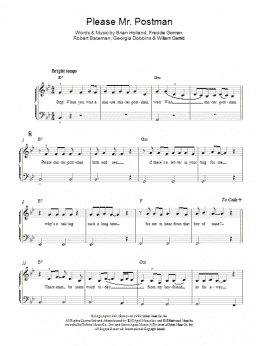 page one of Please Mr. Postman (Easy Piano)