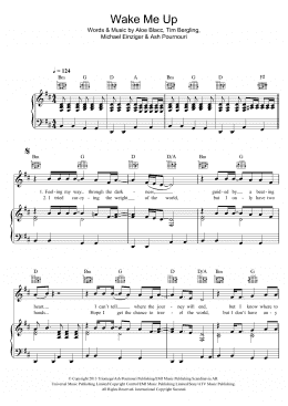 page one of Wake Me Up (Piano, Vocal & Guitar Chords (Right-Hand Melody))