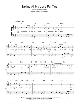 page one of Saving All My Love For You (Easy Piano)