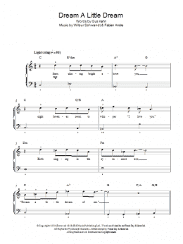 page one of Dream A Little Dream Of Me (Easy Piano)