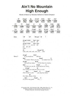 page one of Ain't No Mountain High Enough (Guitar Chords/Lyrics)