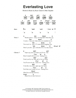 page one of Everlasting Love (Guitar Chords/Lyrics)