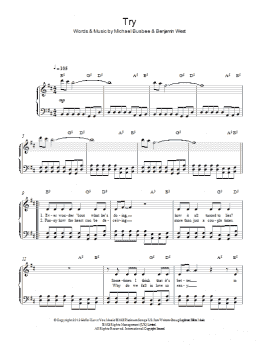 page one of Try (Easy Piano)