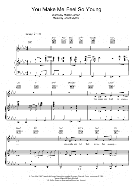 page one of You Make Me Feel So Young (Piano, Vocal & Guitar Chords)